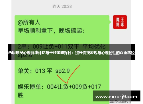 西甲球员心理健康评估与干预策略探讨：提升竞技表现与心理韧性的双重路径